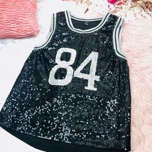 EUC Forever 21 84 Sequined Jersey Top L